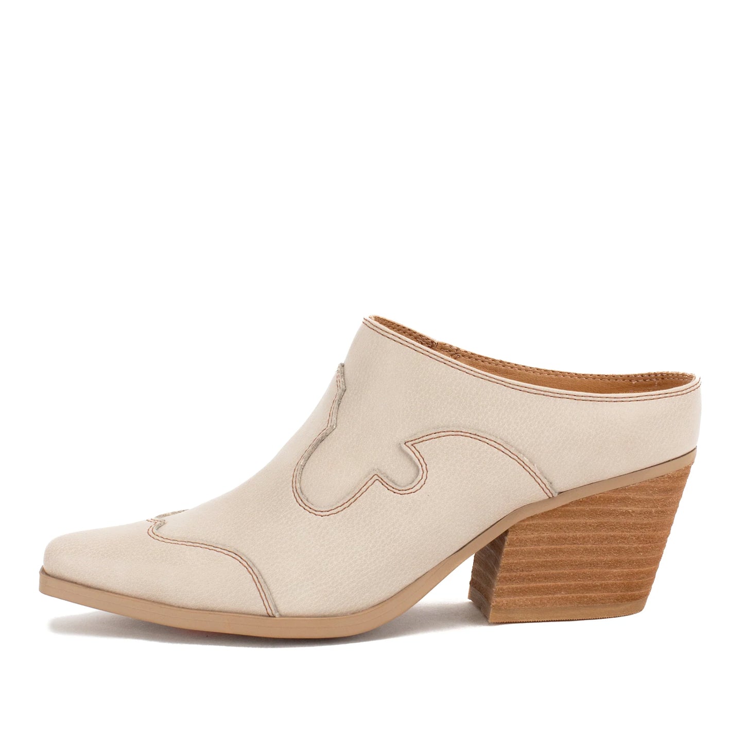 YELLOW BOX Women's Cyan Western Slip-on Shoes Heeled Mules