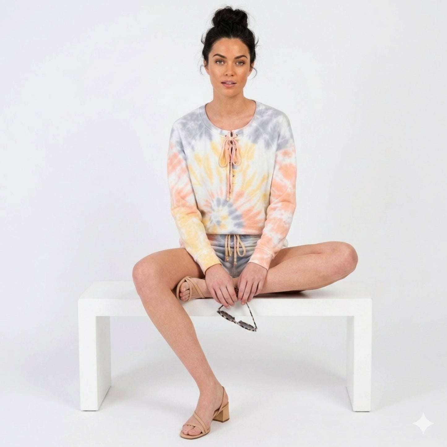 Young Fabulous & Broke Women's Rowan Tie Dye Sweatshirt Top & Shorts Collection