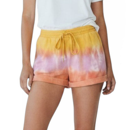 Young Fabulous & Broke Tie Dye Drawstring Waist Cotton Parker Shorts