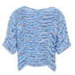 Zara Floral Print V Neck Elbow Sleeve Ruched Cropped Top