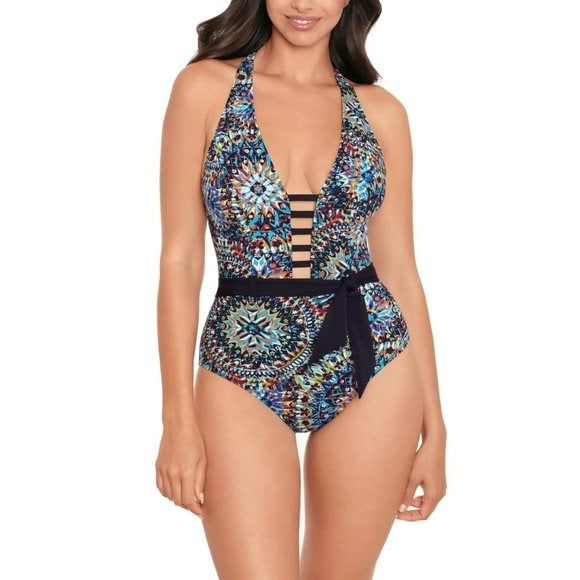 Skinny Dippers By  Miraclesuit Motley Tiffi Tummy Control One-Piece Swimsuit