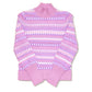 Aspen Women's Super Soft Knit Fair Isle Funnel Neck Sweater