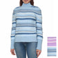 Aspen Women's Super Soft Knit Fair Isle Funnel Neck Sweater
