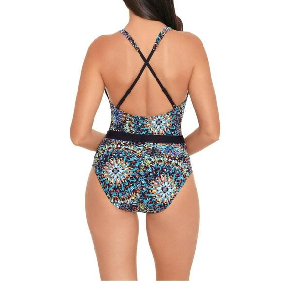 Skinny Dippers By  Miraclesuit Motley Tiffi Tummy Control One-Piece Swimsuit