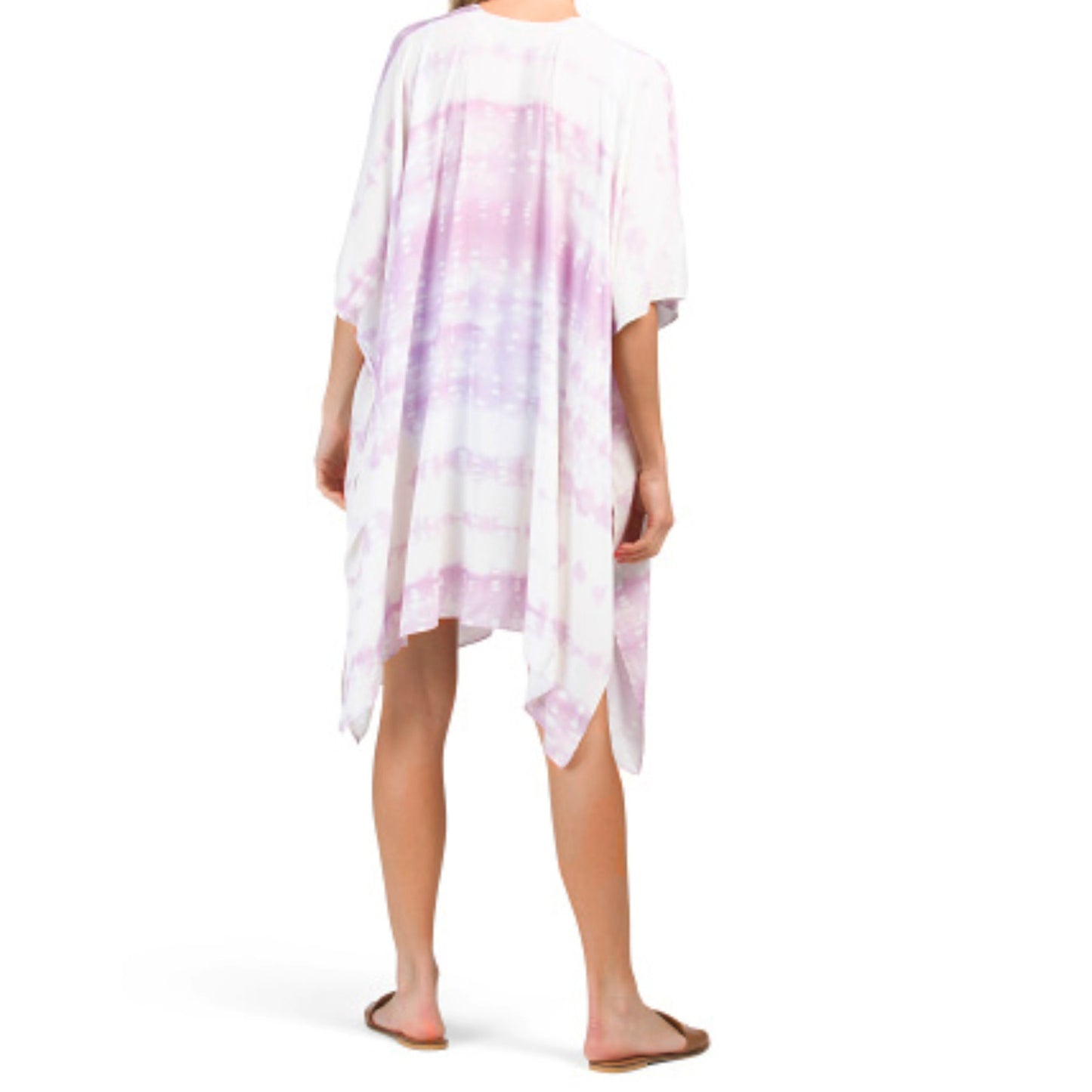 Steve Madden Women's Tie Dye Print Lightweight Kimono Top Cover-up