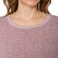 Mondetta Women's Leopard Print Soft Moisture Wicking Relaxed Fit Sweatshirt Top