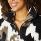 Eddie Bauer Women's Ultra Soft Plush Fleece Quarter Zip Sweatshirt Aztec Print Pullover Top
