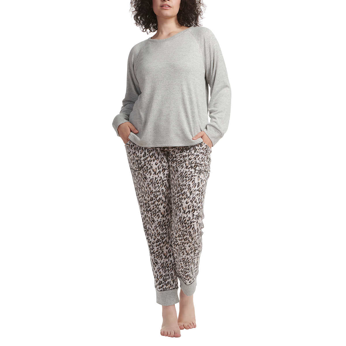 Karen Neuburger Women s 3 Piece Leopard Print Soft Pajama Lounge