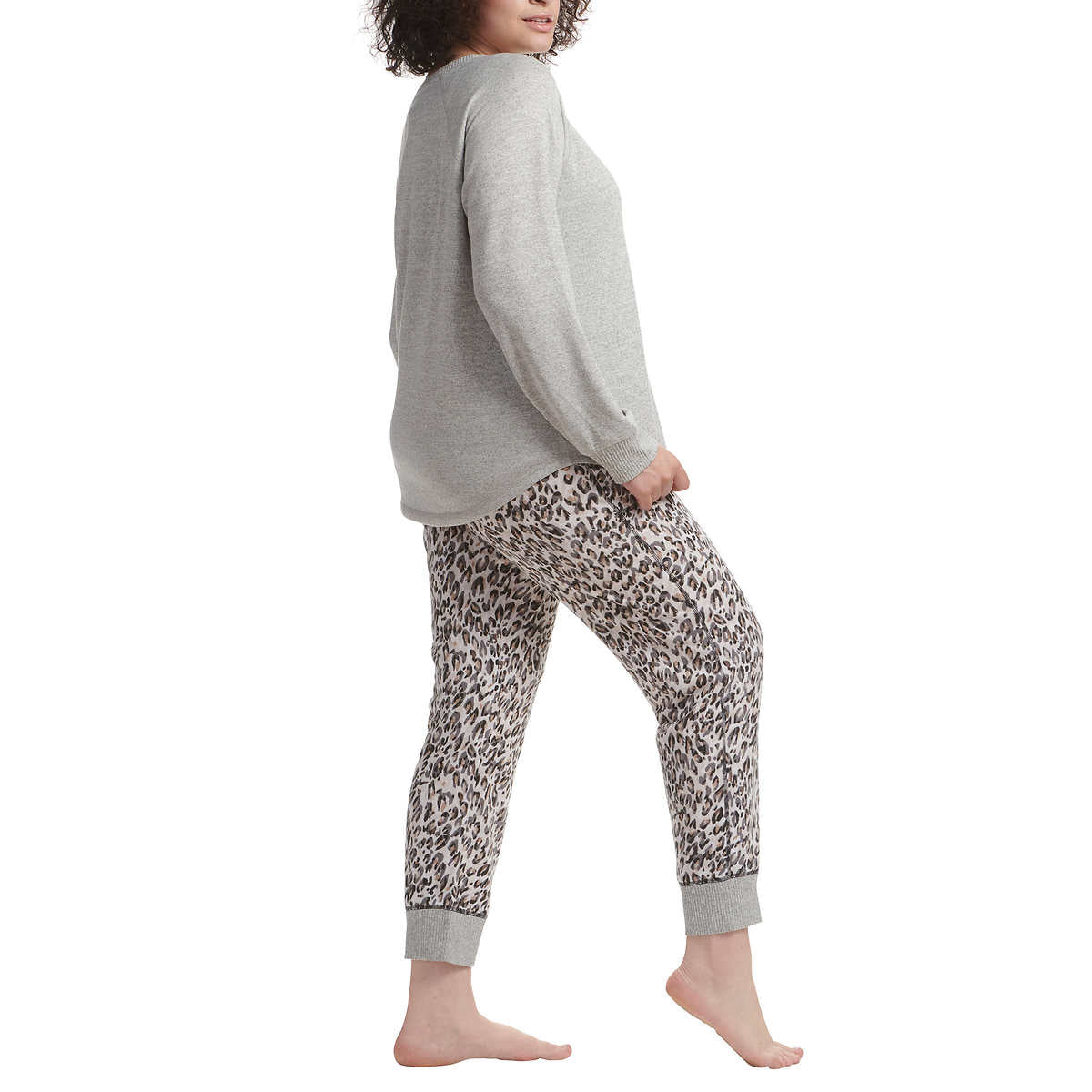 Karen Neuburger Women's 3-Piece Leopard Print Soft Pajama Lounge