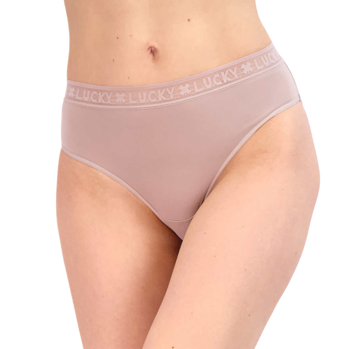 Lucky Brand Women's 5 Pack Hi-Cut Ultra Soft Full Coverage Panties