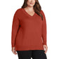 Matty M Women's Lightweight Knit V-Neck Tunic Length Sweater
