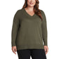 Matty M Women's Lightweight Knit V-Neck Tunic Length Sweater