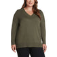 Matty M Women's Lightweight Knit V-Neck Tunic Length Sweater