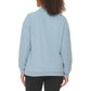 Marc NY By Andrew Marc Women's Kangaroo Pocket Ribbed Quarter Zip Sweatshirt Pullover Top