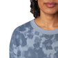 Mondetta Women's Floral Print Eco Soft Lightweight Casual Active Sweatshirt Top