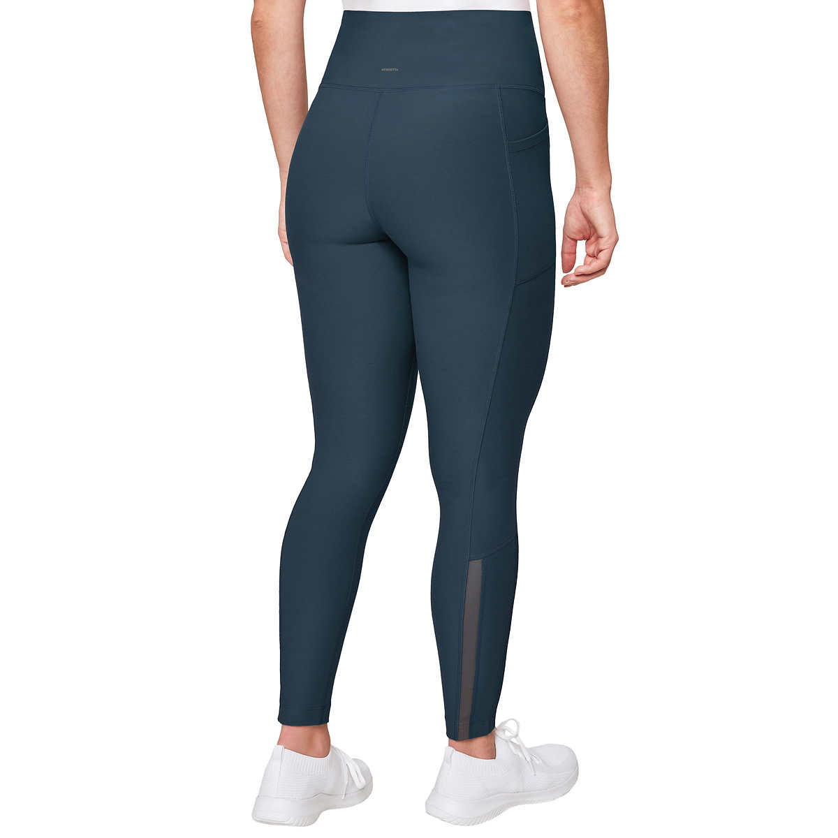 Mondetta Women's High Rise Side Pockets Mesh Cut Out Active Tight Moisture Wicking Leggings
