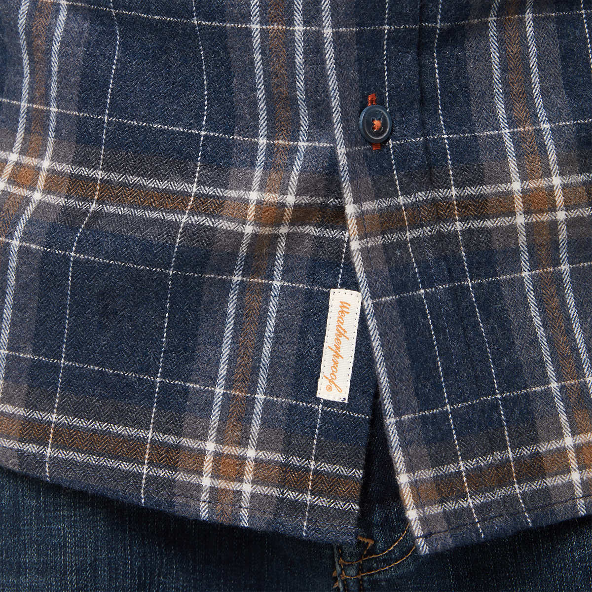 Weatherproof Vintage Men’s Cotton Blend Brushed Flannel Button Down Plaid Shirt