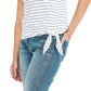 Nautica Women's Lightweight Cotton Jersey Tee Side Tie T-Shirt
