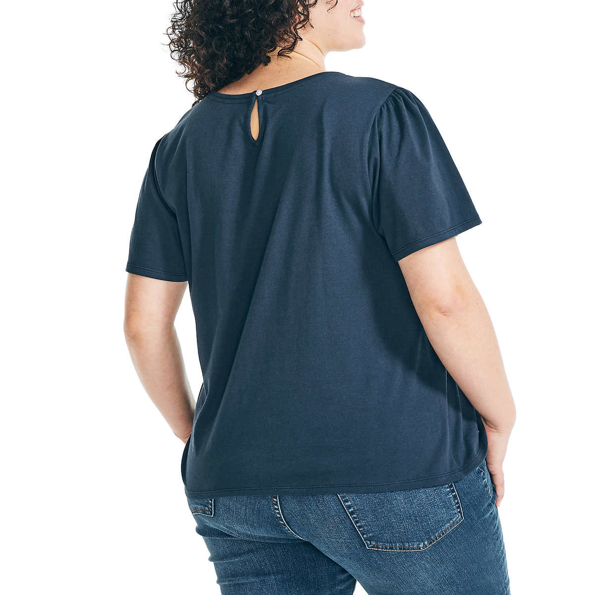 Nautica Women's Lightweight Cotton Jersey Tee Side Tie T-Shirt – Letay Store