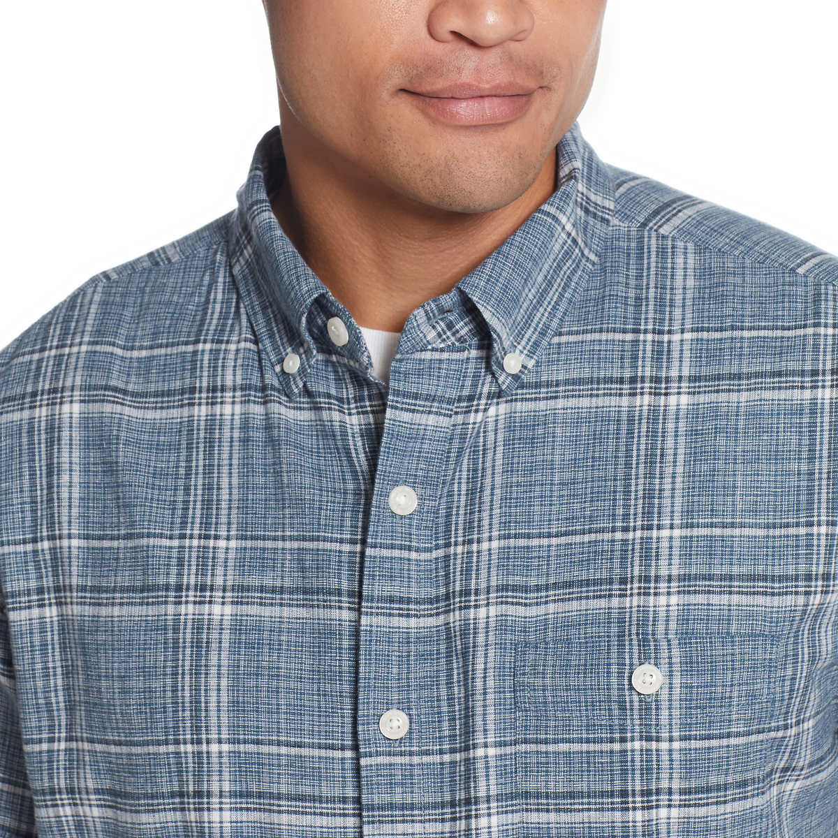 Weatherproof Vintage Men’s Short Sleeve Lightweight Linen Blend Woven Shirt