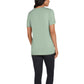 Matty M Women's Twist Knot V-Neck Top Relaxed Fit T-shirt