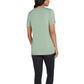 Matty M Women's Twist Knot V-Neck Top Relaxed Fit T-shirt