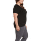 Matty M Women's Twist Knot V-Neck Top Relaxed Fit T-shirt