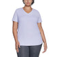 Skechers Women's Moisture Wicking Active Tee Lightweight Rib V-Neck T-Shirt