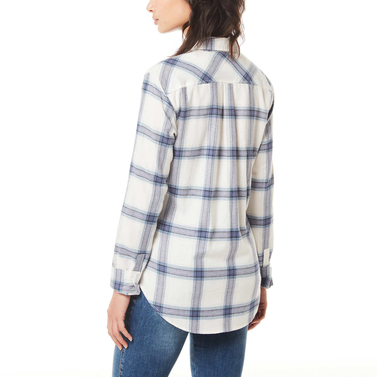Weatherproof Vintage Women's Stretch Plaid Flannel Button Front Shirt