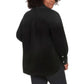 Matty M Women's Corduroy Cotton Blend Relaxed Fit Button Up Shirt Jacket