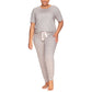 Felina Women's 3-Piece Soft Jersey T-Shirt, Shorts and Pants PJ Lounge Set