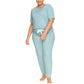 Felina Women's 3-Piece Soft Jersey T-Shirt, Shorts and Pants PJ Lounge Set