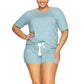 Felina Women's 3-Piece Soft Jersey T-Shirt, Shorts and Pants PJ Lounge Set