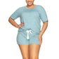 Felina Women's 3-Piece Soft Jersey T-Shirt, Shorts and Pants PJ Lounge Set