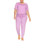 Felina Women's 3-Piece Soft Jersey T-Shirt, Shorts and Pants PJ Lounge Set