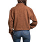 Wrangler Women's Lightweight Corduroy Cropped Snap Button Up Shirt Jacket