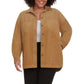 Matty M Women's Corduroy Cotton Blend Relaxed Fit Button Up Shirt Jacket