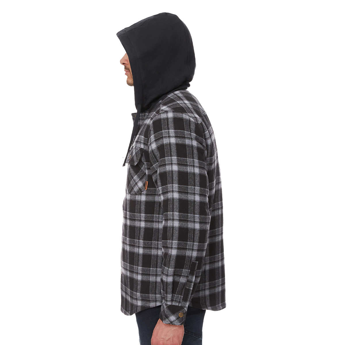 Legendary Outfitters Men’s Plaid Insulated Casual Hooded Shirt Jacket