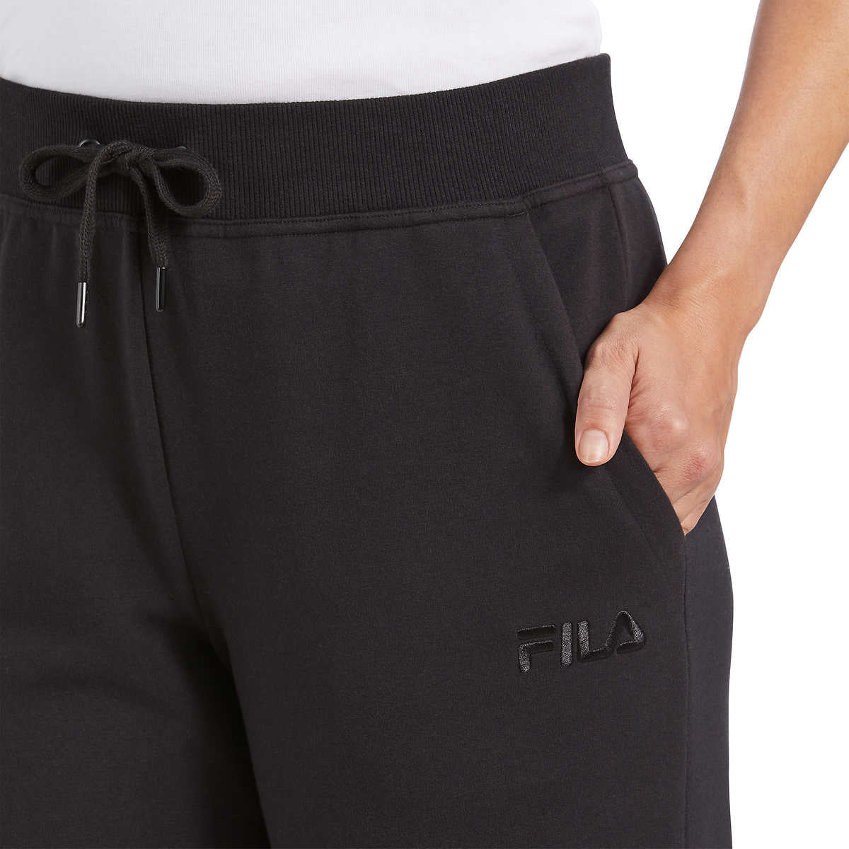 FILA Women's Plus Soft Cotton Blend French Terry Active Pants Joggers