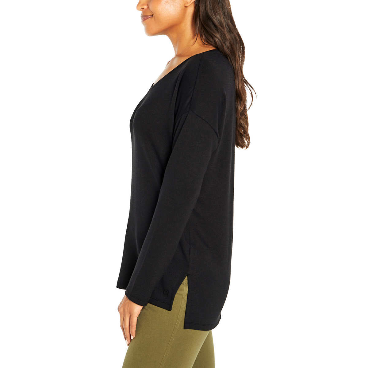 Banana Republic Women's Soft Knit Long Sleeve High-Low Hem Sweater Top