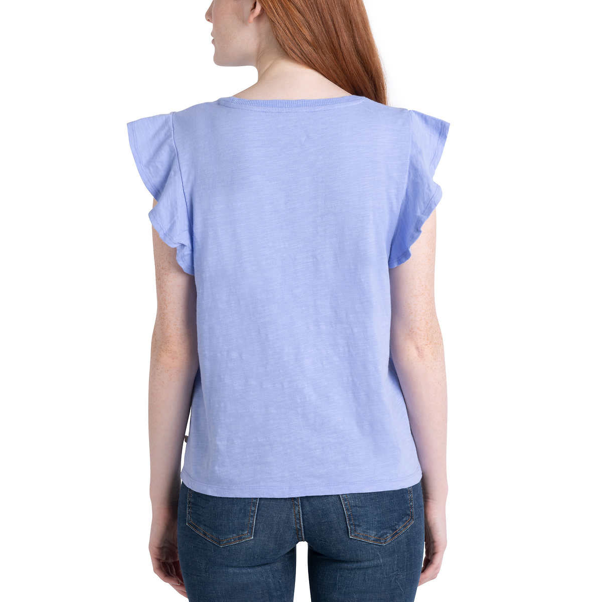Ecothreads Women's 2-pack Flutter Sleeve Soft Organic Cotton Tee Top