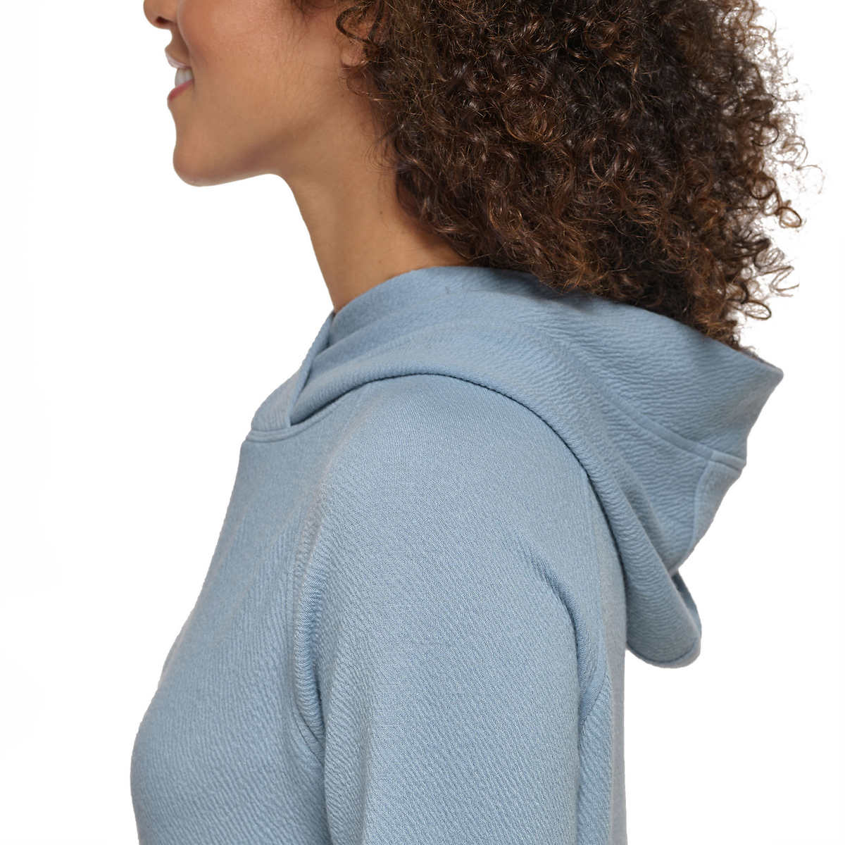 Andrew Marc Women's Relaxed Fit Lightweight Textured Hoodie