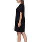 Nicole Miller Women's V-Neck Linen Blend Mini Dress