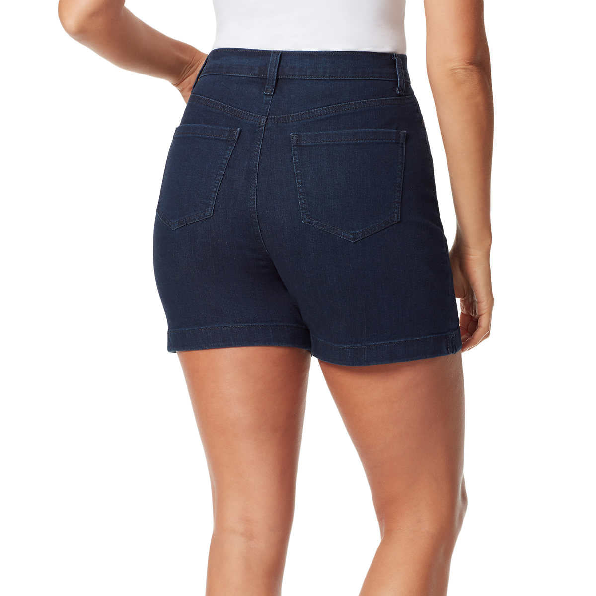 Gloria Vanderbilt Women's Amanda High Rise Classic 5 Pocket Style Denim Shorts