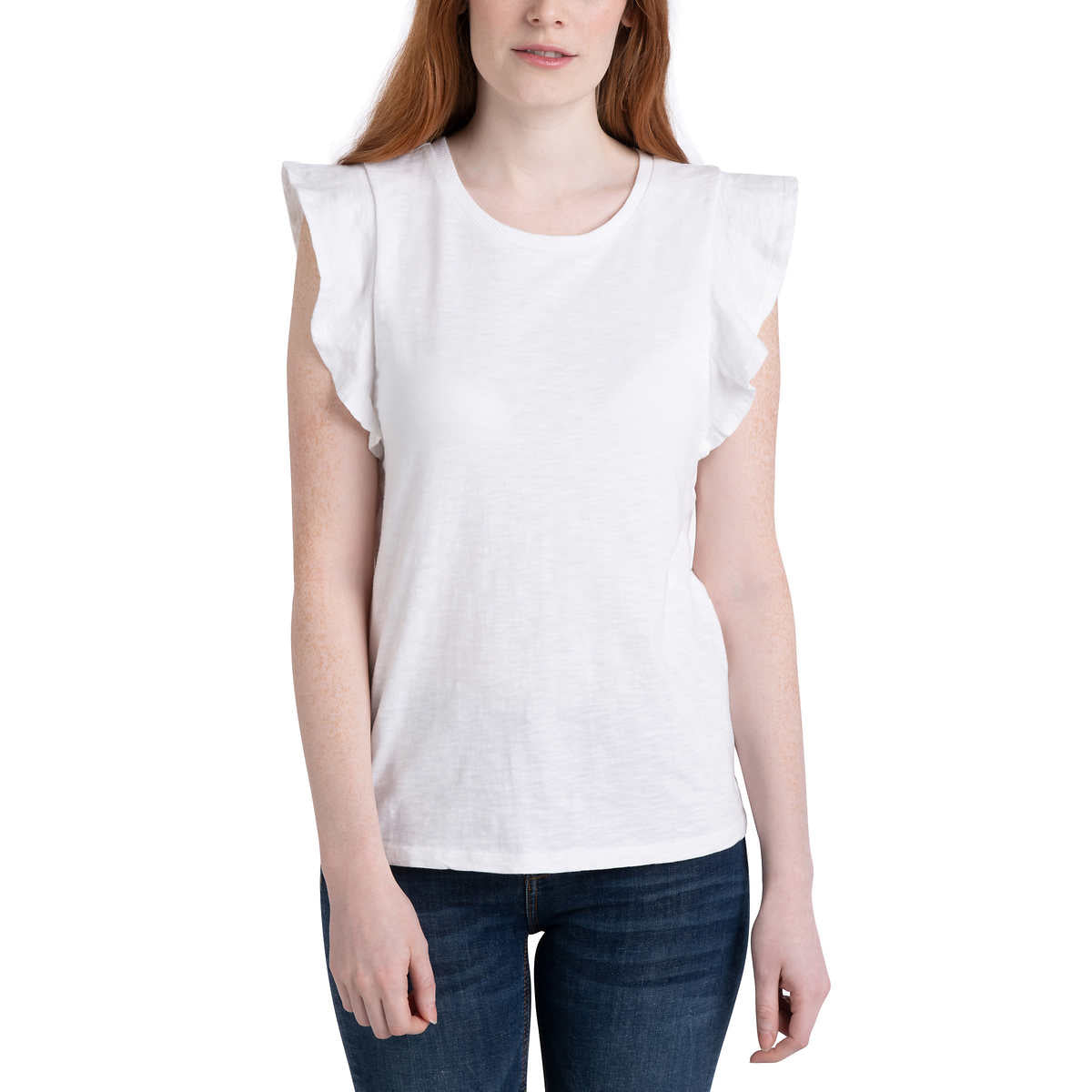 Ecothreads Women's 2-pack Flutter Sleeve Soft Organic Cotton Tee Top
