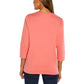 Orvis Women's Three Quater Sleeve Split Neck Soft Pima Cotton Blouse Top