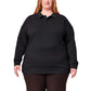 Mondetta Women's Collared Relaxed Fit Soft Fleece Sweatshirt Pullover Top