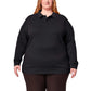 Mondetta Women's Collared Relaxed Fit Soft Fleece Sweatshirt Pullover Top