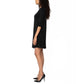 Leota Women's Quarter Sleeve Wrinkle Free Flowy Mini Dress