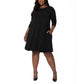 Leota Women's Quarter Sleeve Wrinkle Free Flowy Mini Dress